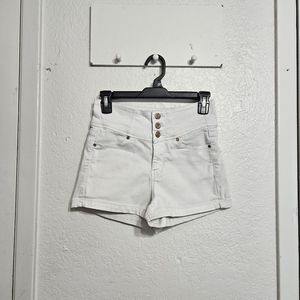 "Guess" White High Waisted Shorts Size (25)